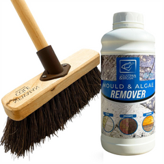 Patio Cleaning Set | Deck Brush & 1L Mould Remover Solution