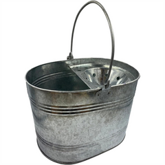 13L Galvanised Metal Mop Bucket – Traditional Steel Bucket