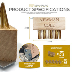 Newman and Cole Weed Brush Head with Scraper – Patio Brush Head