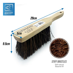 Newman and Cole Natural Stiff Bassine Wooden Hand Brush
