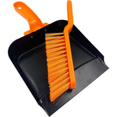 Metal Dustpan and Brush Set with Stiff PVC Synthetic Brush