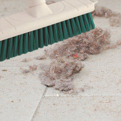 Green Colour Coded 12" Soft Broom & Handle
