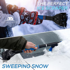 Telescopic Ice Scraper & Snow Brush for Cars – Extending Handle