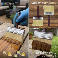Shed and Fence Paint Brushes – Pack of 2
