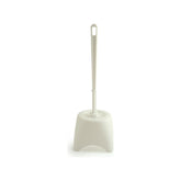 White Plastic Toilet Brush and Holder Set