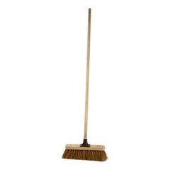 10" Newman & Cole Soft Coco Broom with wooden handle | Natural Bristle