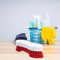 Red Double Winged Scrubbing Brush | Heavy Duty Floor Brush
