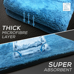 Thick Microfibre Drying Towel for Cars Glass & Polishing