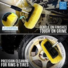 1.9m Telescopic Water-Fed Car Wash Brush | 2-Section Handle