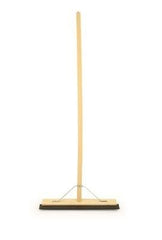 18" Heavy Duty Wooden Rubber Floor Squeegee Blade Metal Stay and Solid Handle