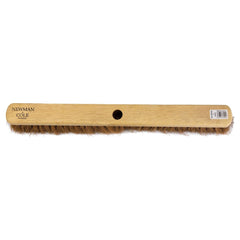 18" Newman and Cole Natural Soft Coco Broom Head with Hole and Wooden Handle
