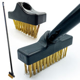 Twin Pack Patio Weed Brush Set with Handle – Weed & Moss Brush