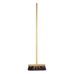 10" Newman & Cole Stiff PVC Broom with Wooden Handle