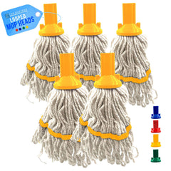 Colour Coded 350mm Looped Pure Yarn Cotton Mop Heads – Pack of 5