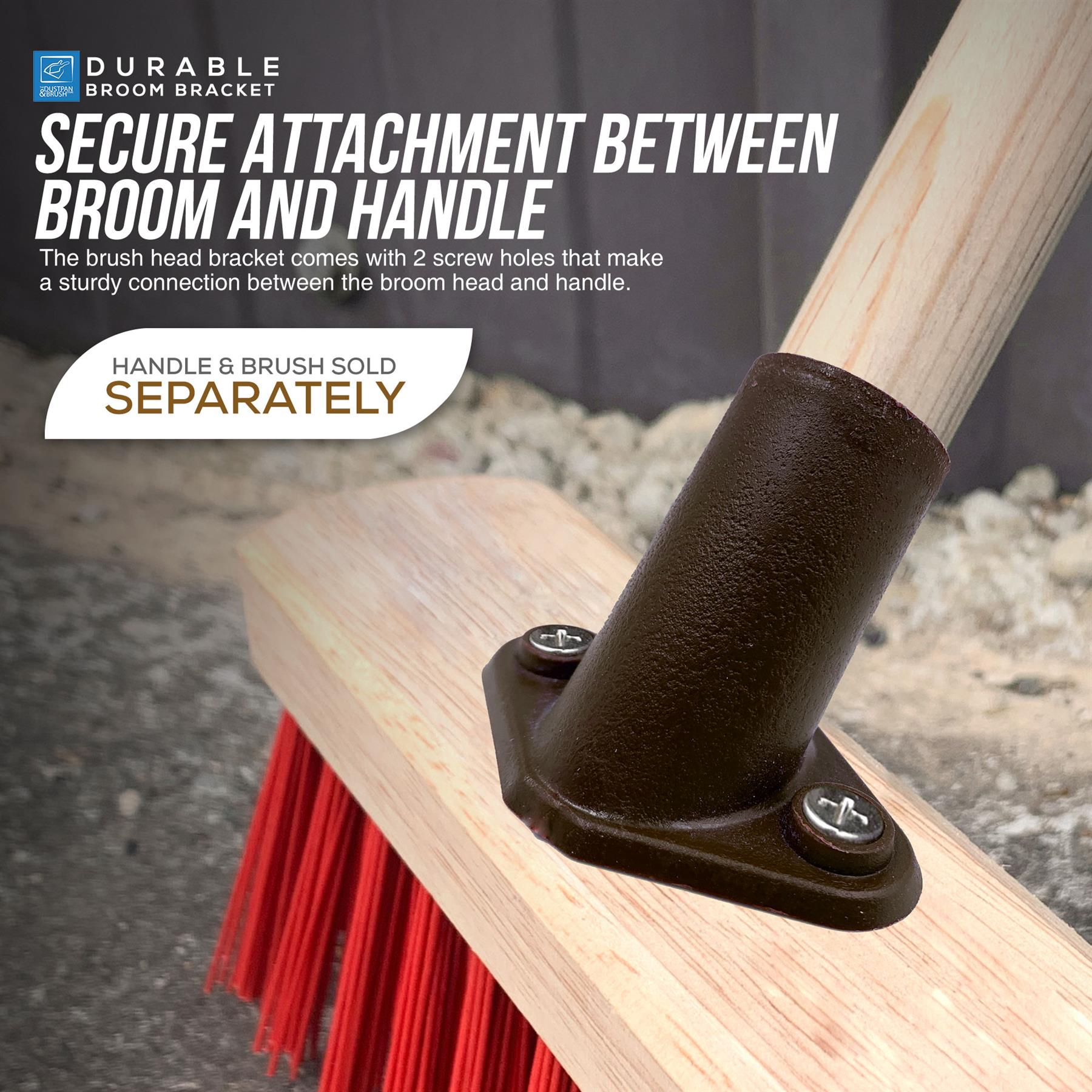 15/16" Plastic Broom Brackets | 23-24mm 2 Hole Pack of 3