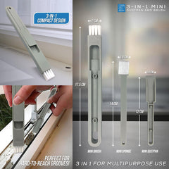 4 in 1 Micro Dustpan and Brush Set | Window Track Cleaner