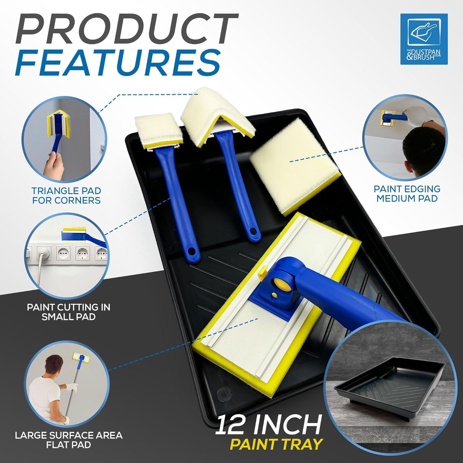 Paint Pad Set with Tray for Walls, Ceilings & Edging