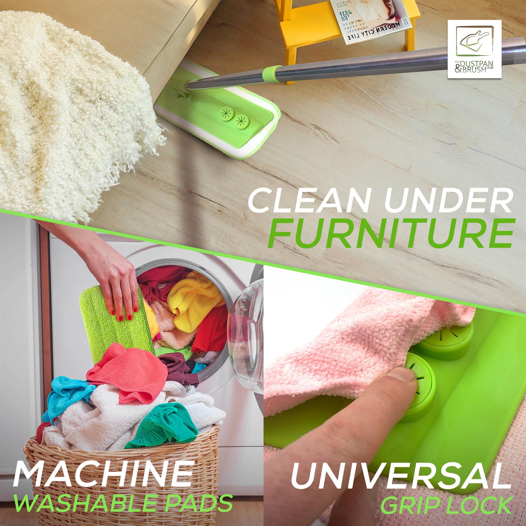 Microfibre Flat Mop for Laminate Wood & Hard Floors