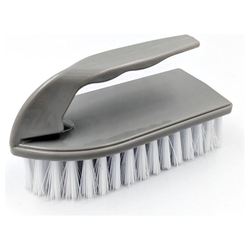 Iron Floor Scrubbing Brush | Stiff Nylon Hand Scrub Brush