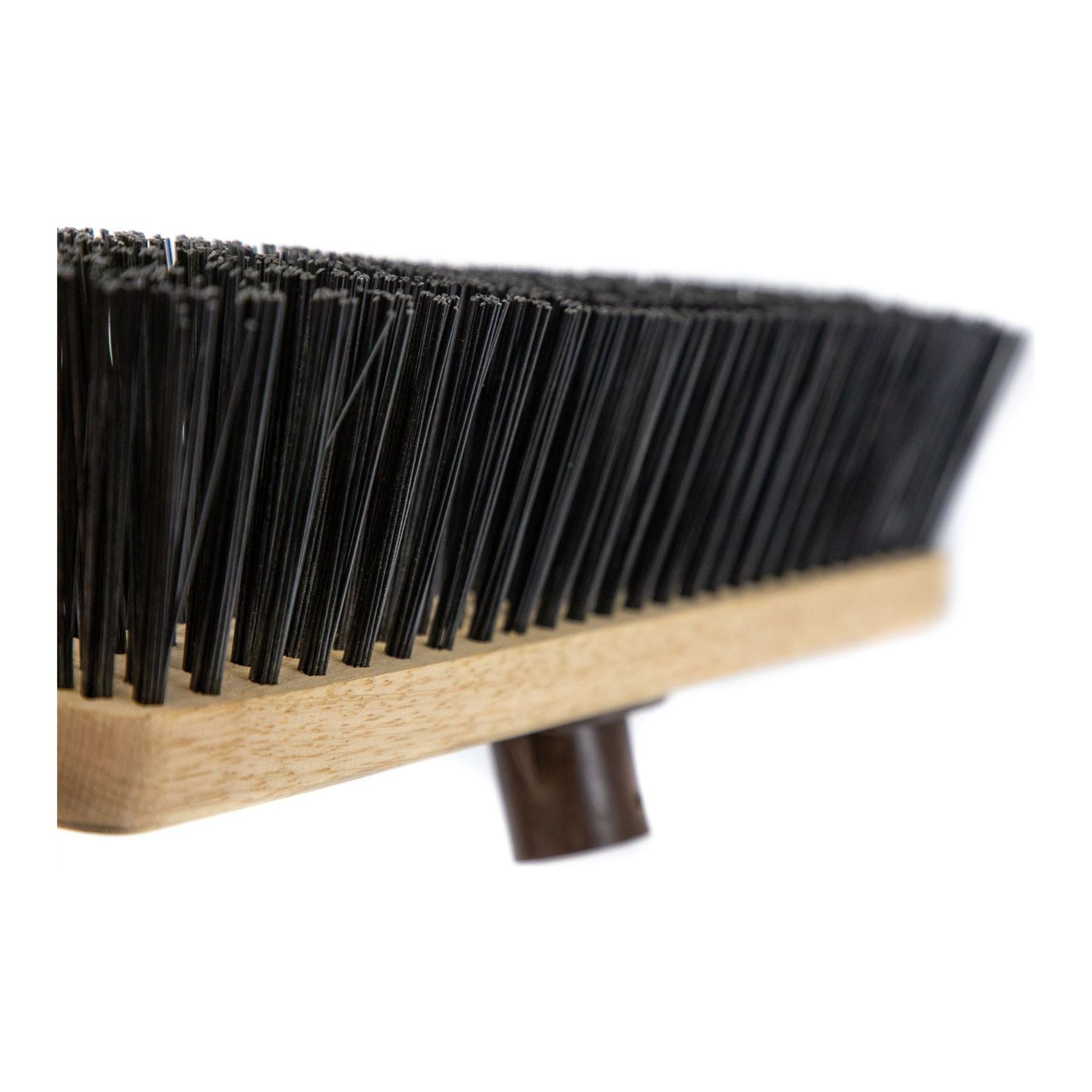 18" Newman & Cole Stiff PVC Broom with Plastic Socket & Wooden Handle