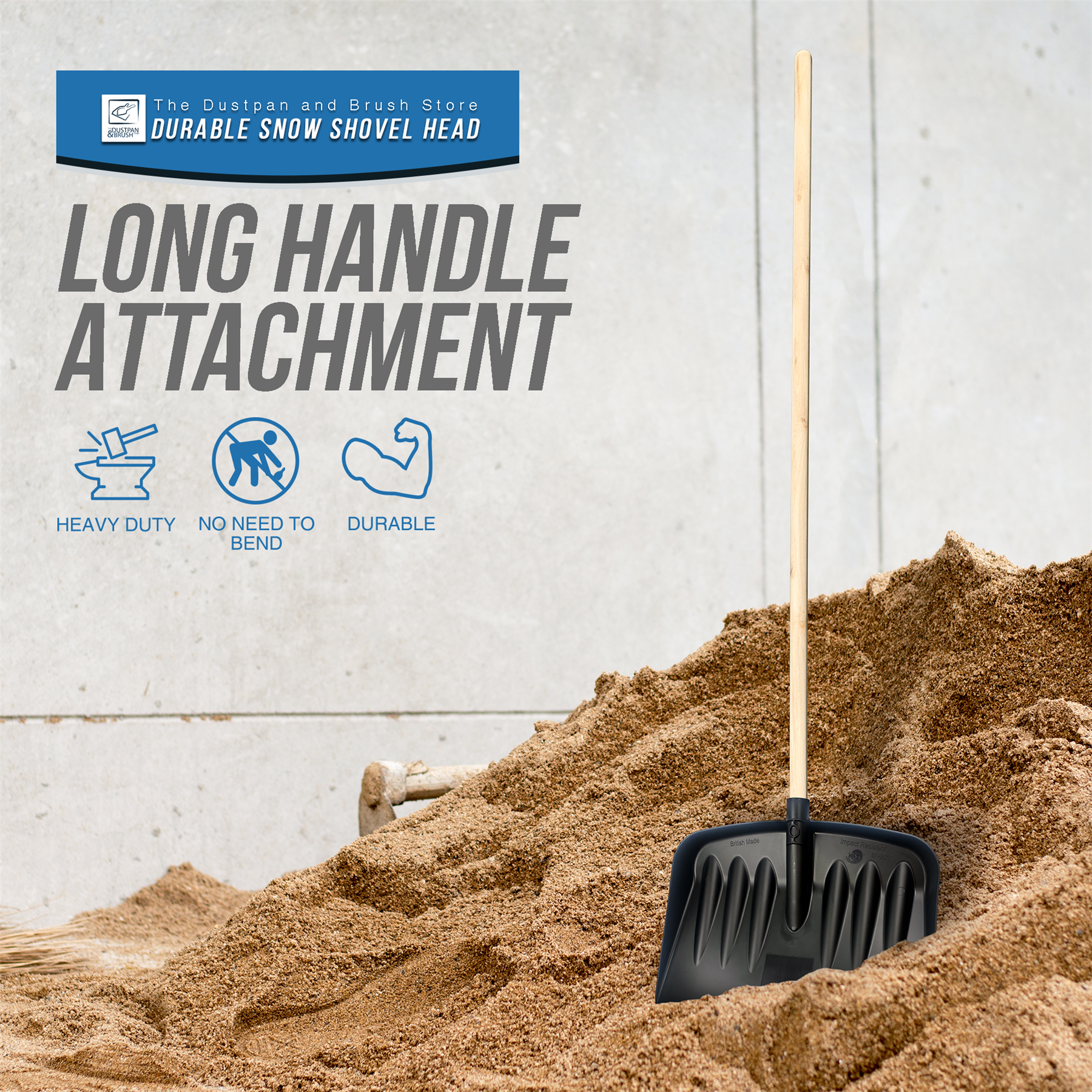 Replacement Plastic Snow Shovel Scoop Head – 44cm Wide
