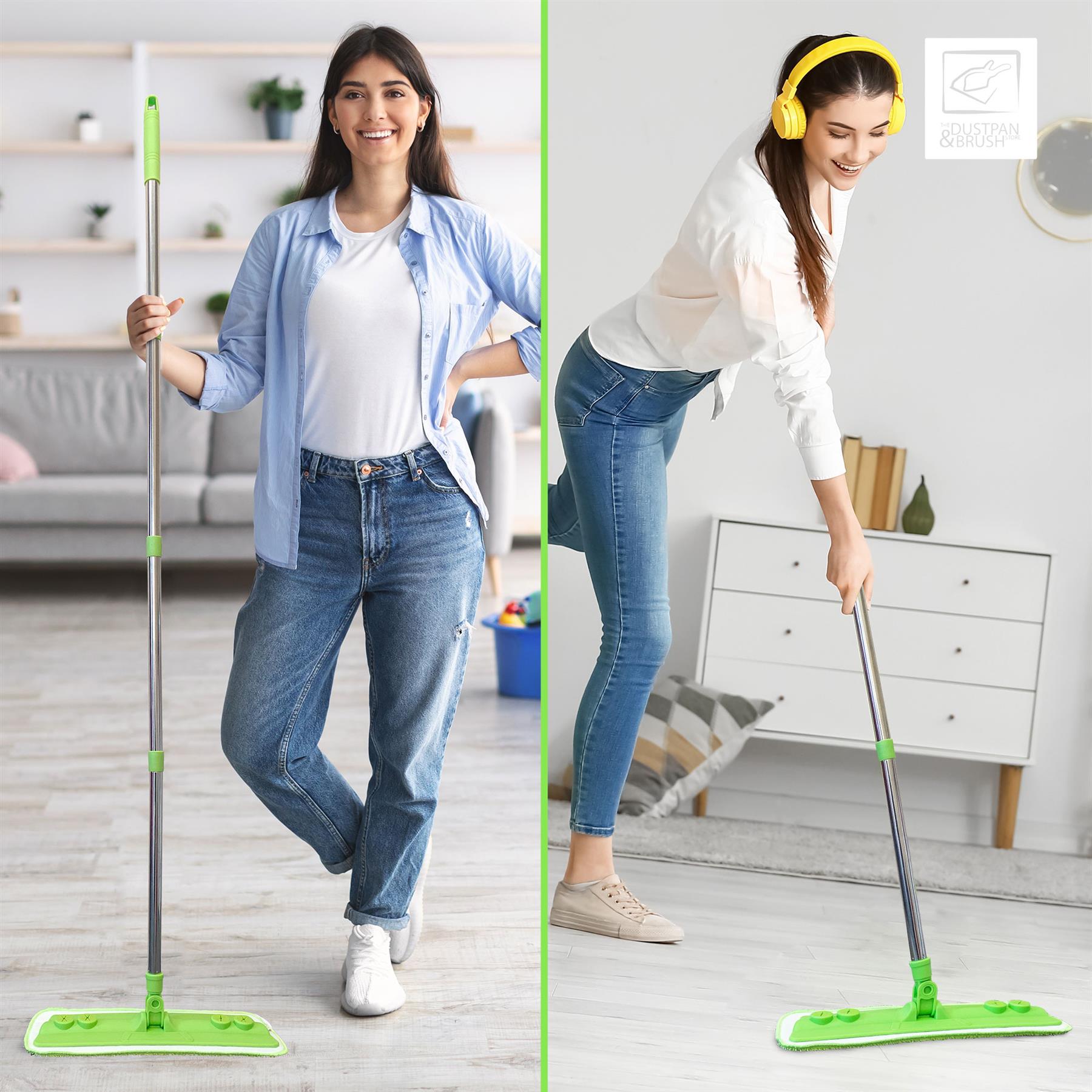 Microfibre Flat Mop for Laminate Wood & Hard Floors