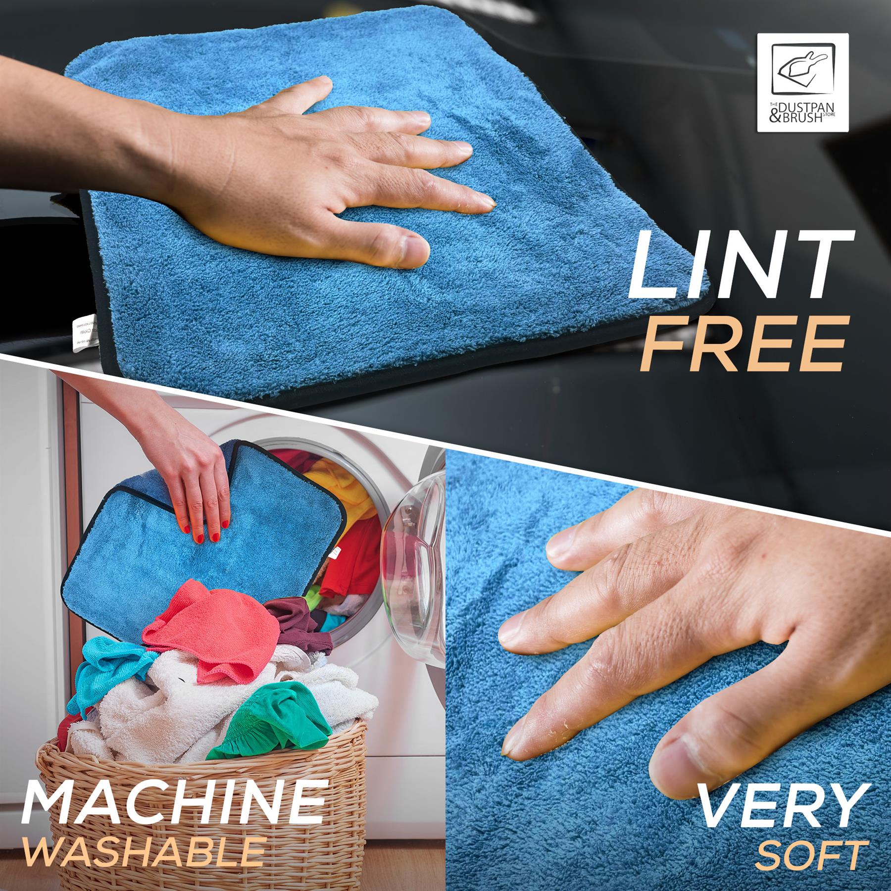 Thick Microfibre Drying Towel for Cars Glass & Polishing