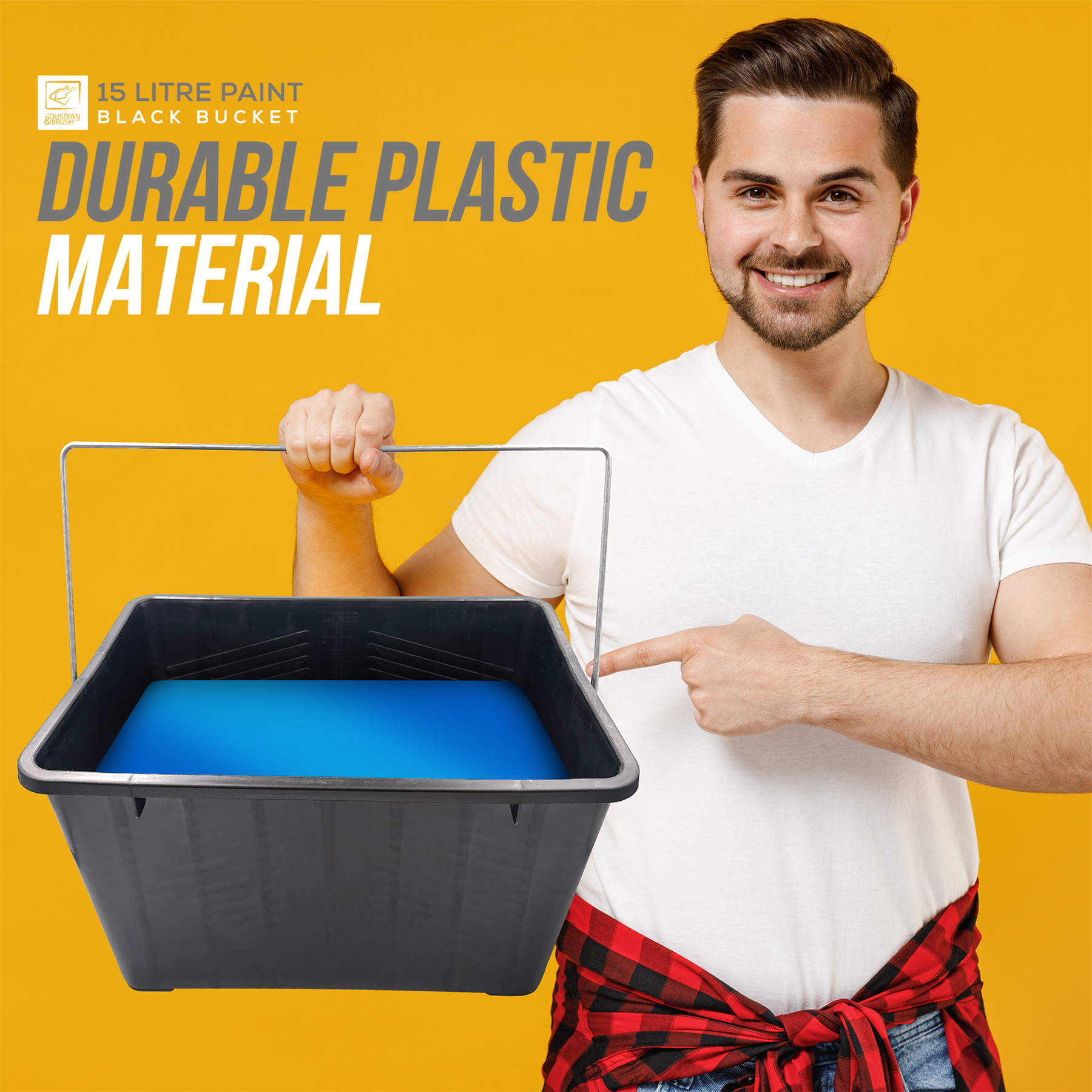 15L Paint Scuttle Bucket for Rollers & Window Cleaning