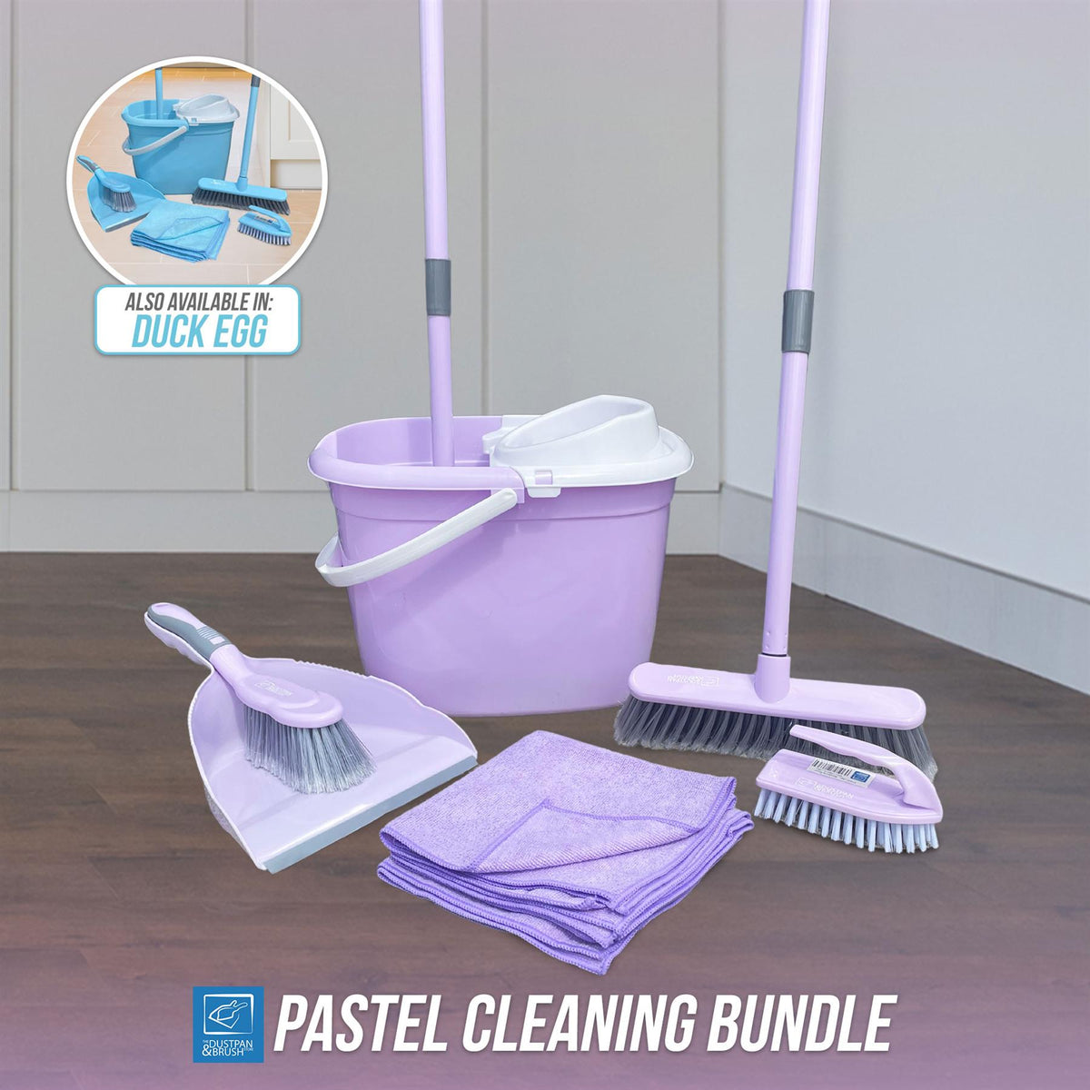 Lilac Cleaning Set | Mop, Bucket, Broom & Cleaning Tools