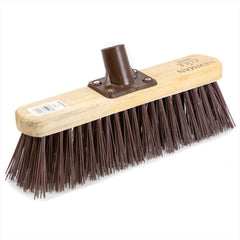 12" Newman & Cole Stiff PVC Broom with Wooden Handle