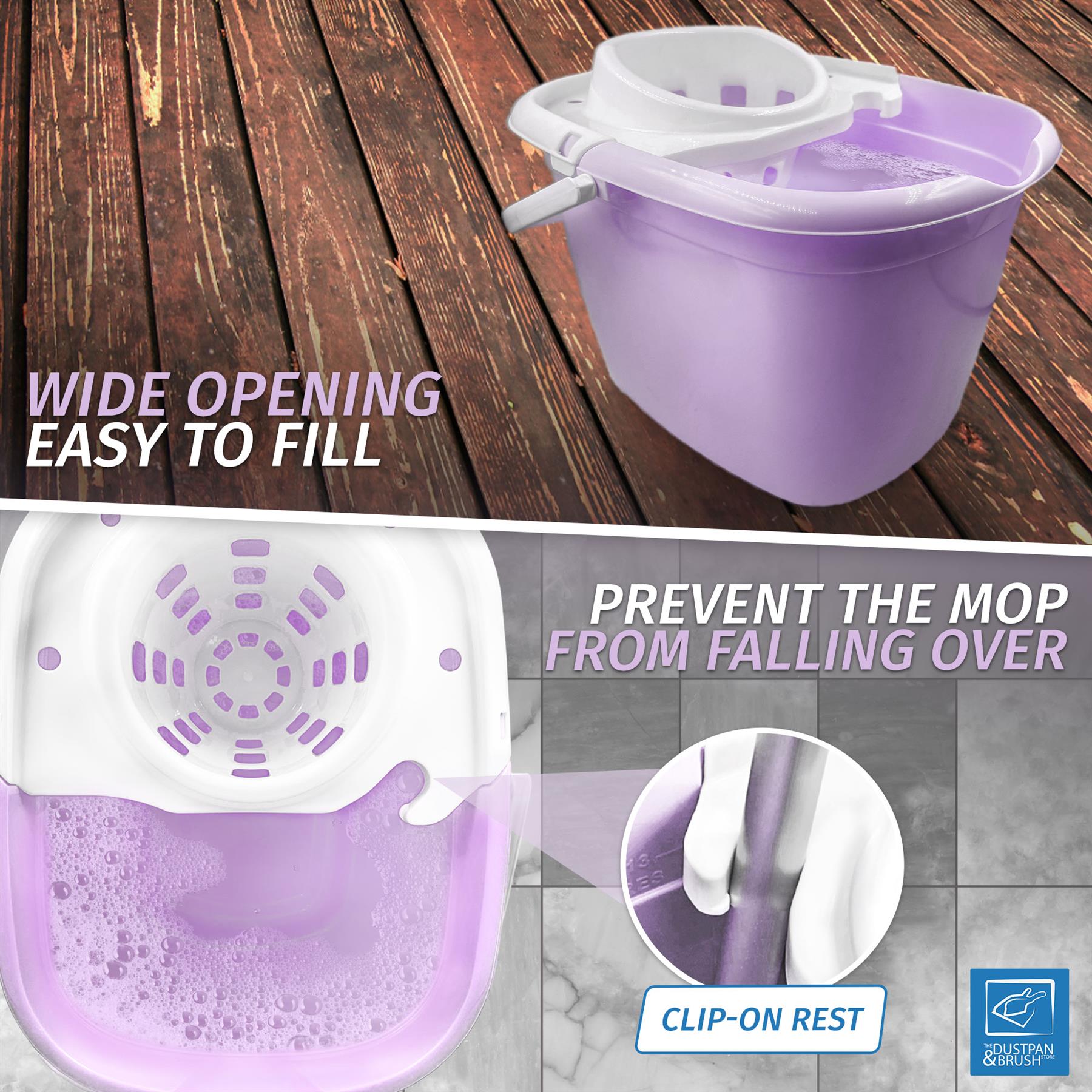 Lilac Mop and Bucket Set | Cotton Mop with Wringer