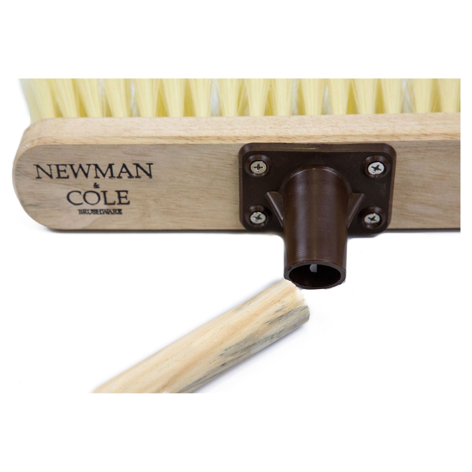 12" Newman & Cole Soft PVC Broom with Handle | Indoor Sweeping Brush