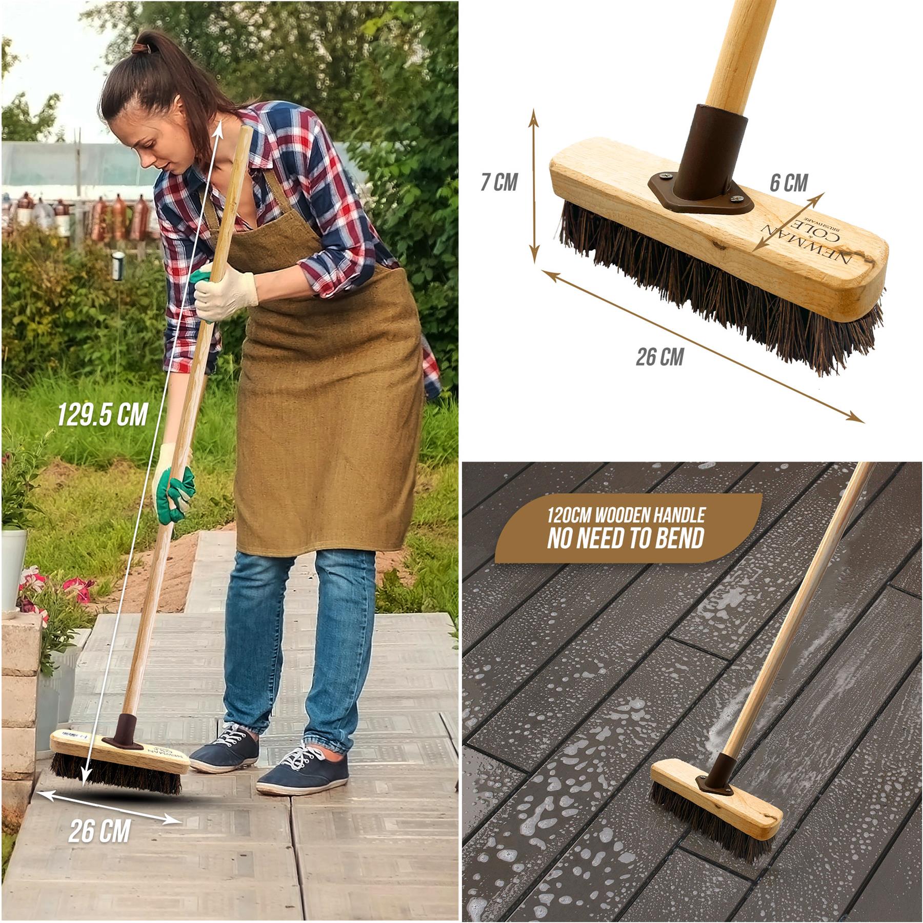 Newman & Cole 9" Natural Bassine Deck Scrub with Handle