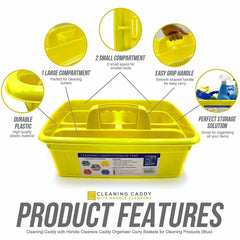Colour Coded Cleaning Caddy Carry All Storage Tote