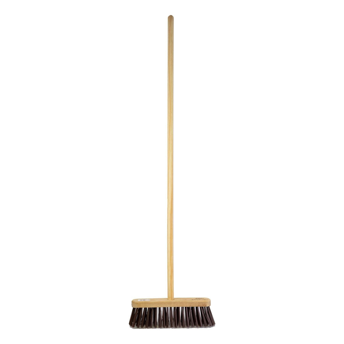 12" Newman & Cole Stiff PVC Outdoor Broom with Wooden Handle