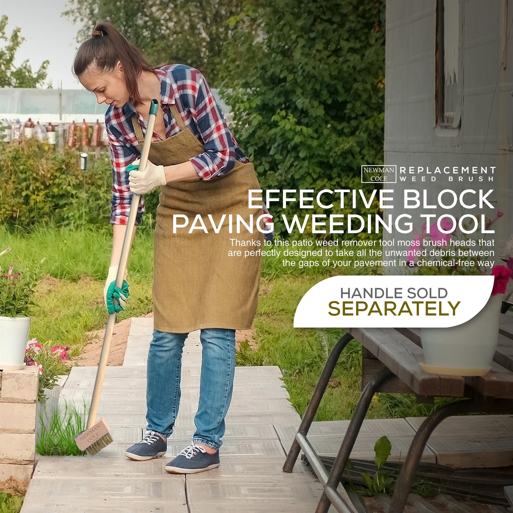Newman and Cole Weed Brush Head with Scraper – Patio Brush Head