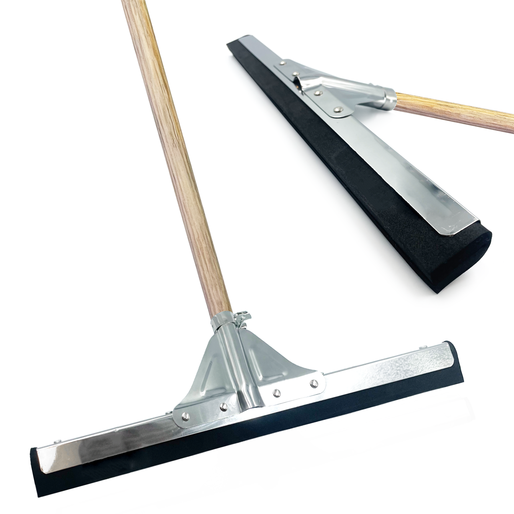 18" Foam Floor Squeegee with Wooden Handle