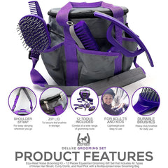 Equi-Neat 12 Piece Horse Grooming Kit Set | Equestrian Gift Set