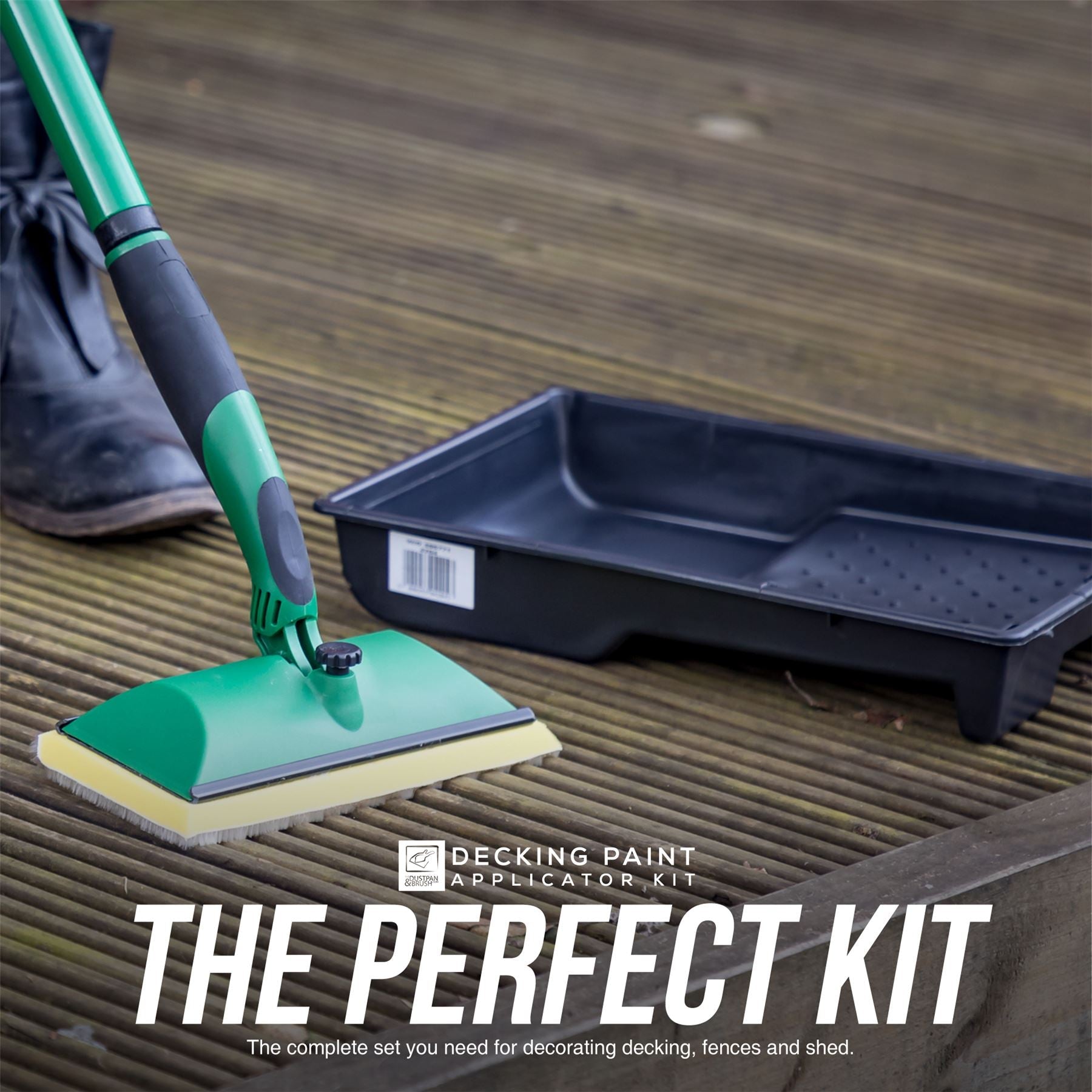Complete Decking Paint Applicator Kit with Tray & Handle