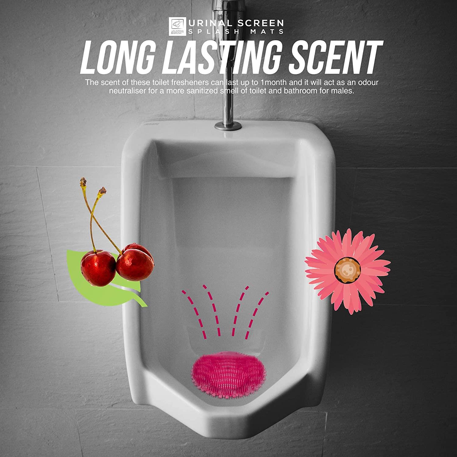 Urinal Screen Cherry Pink – Splash Mat & Odour Control