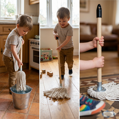 Traditional Wooden Children's Mop