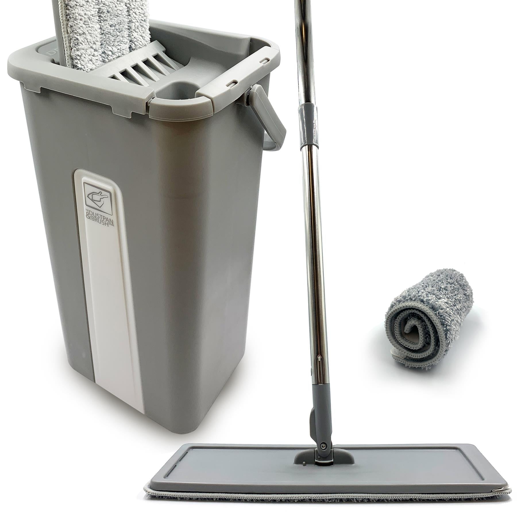 Magic Wash & Dry Flat Mop and Bucket Set – Compact Floor Cleaning
