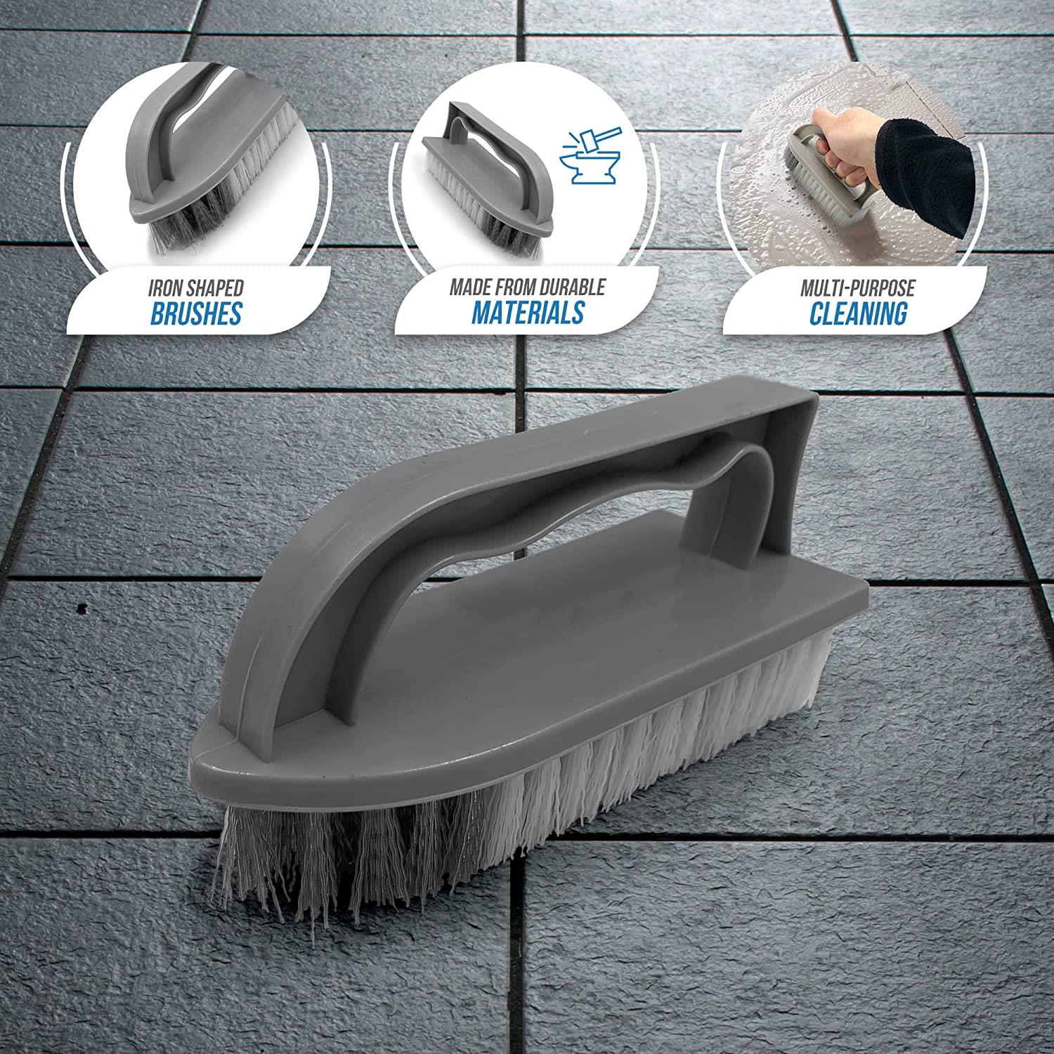 Value Plastic Scrubbing Brushes Pack of 5 | Stiff Hand Brushes