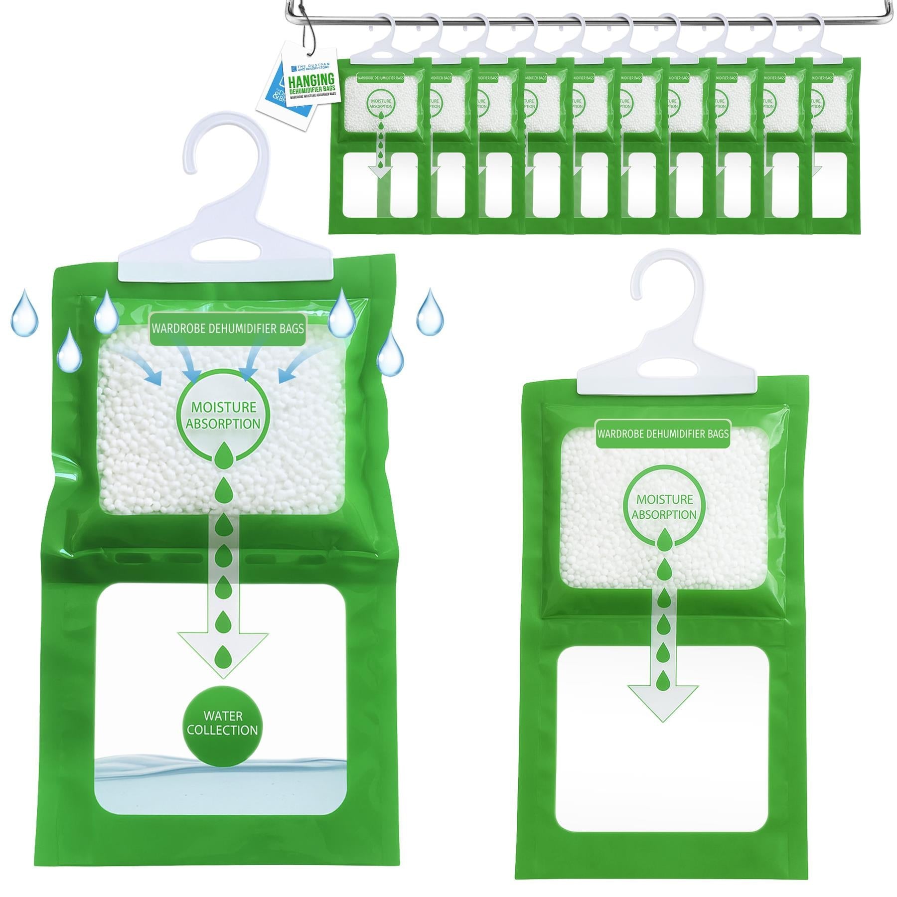 Wardrobe Moisture Trap - Pack of 10 | Hanging Dehumidifiers