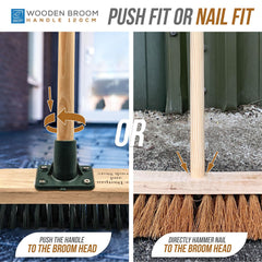 1 1/8" Wooden Broom Handle 4ft (120cm) | 28-29mm Shaft