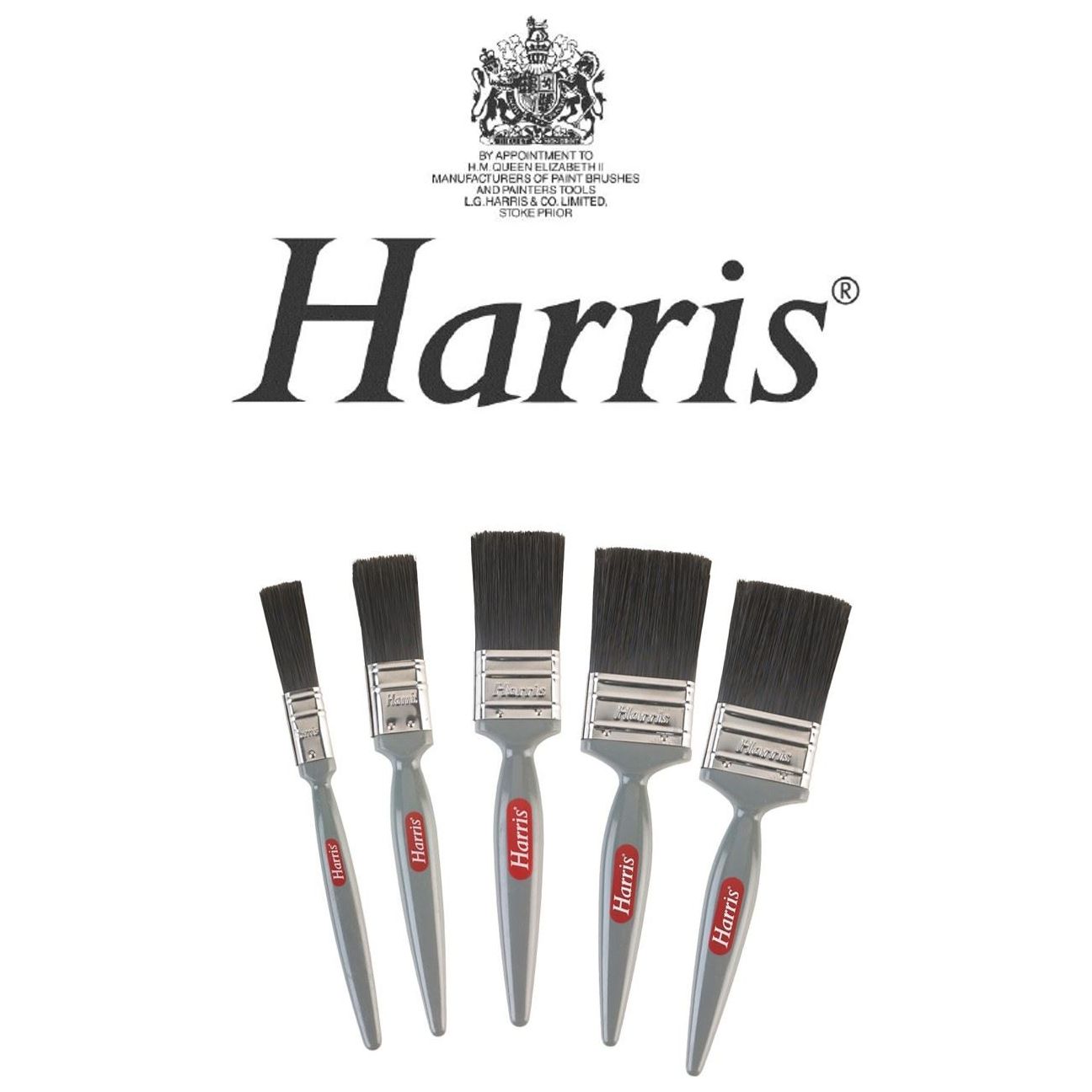 Harris 5 Piece Gloss Paint Brush Set for Oil-Based Paint
