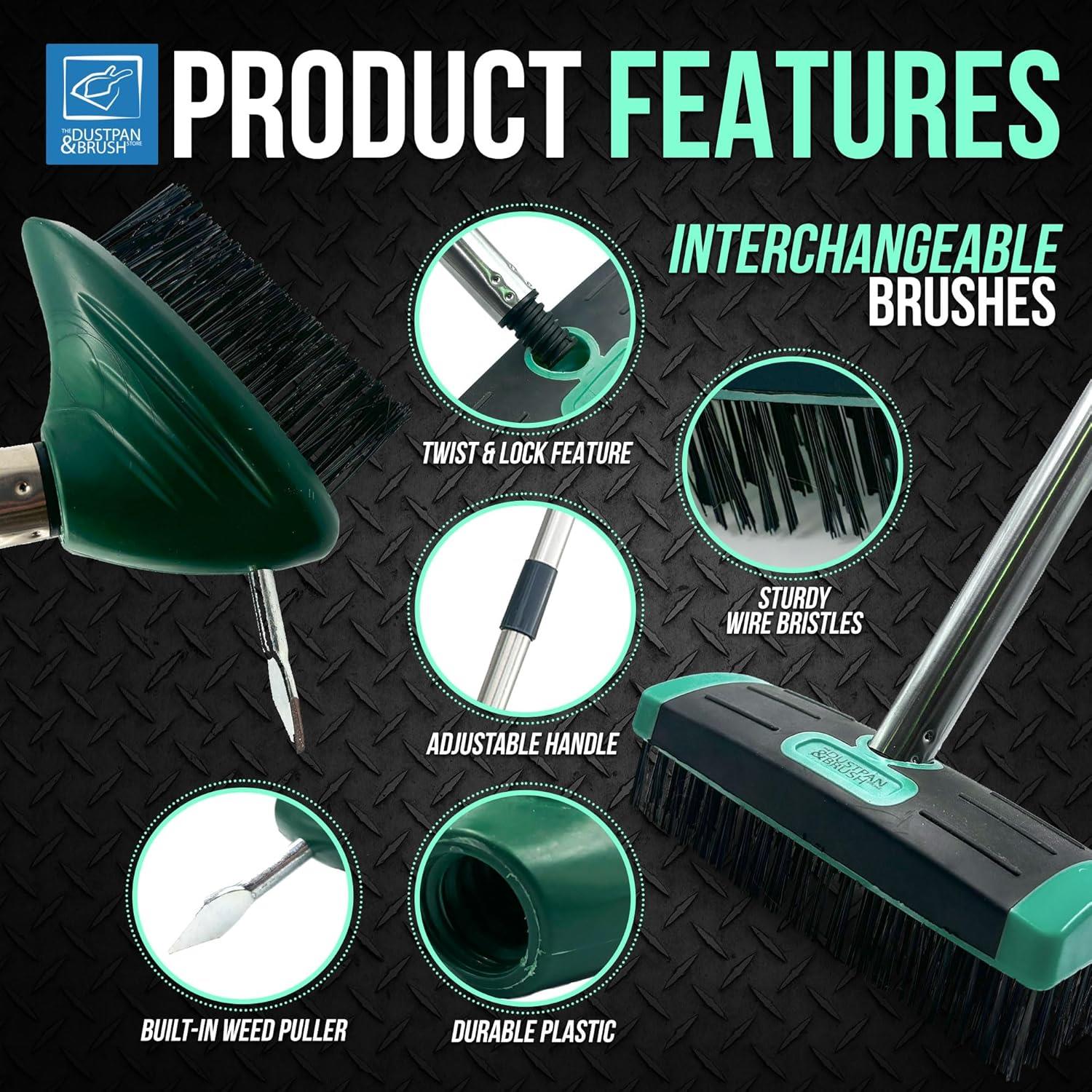 Driveway & Patio Cleaning Brush Kit – Wire Weed & Moss Remover