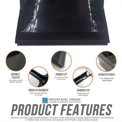 Newman and Cole Large Black Garden Dustpan