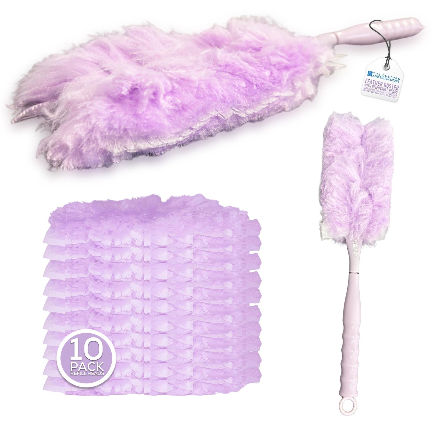 Fluffy Duster with 10 Refills | Disposable Dusting Heads