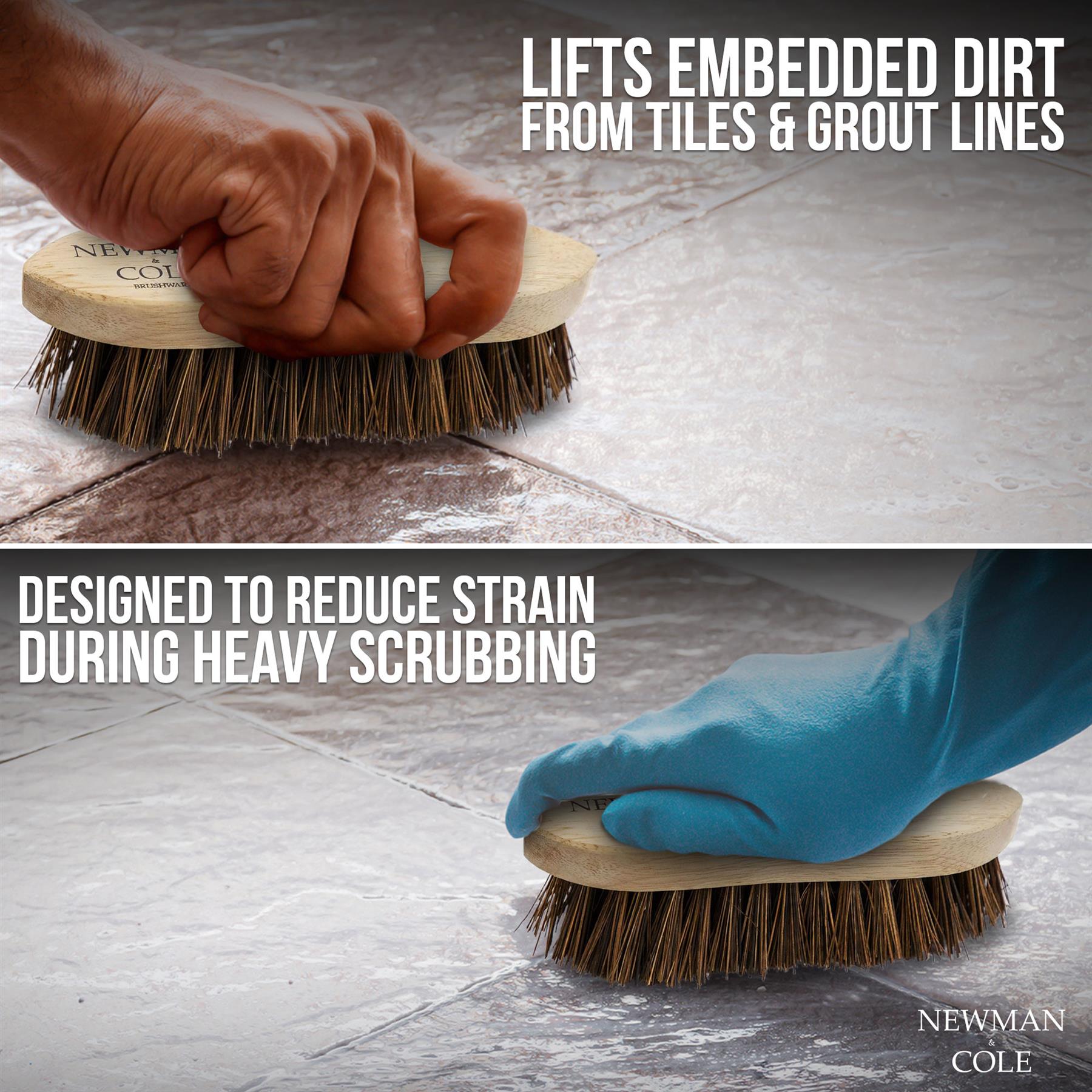 Newman and Cole Wooden Natural Bassine Scrubbing Brush